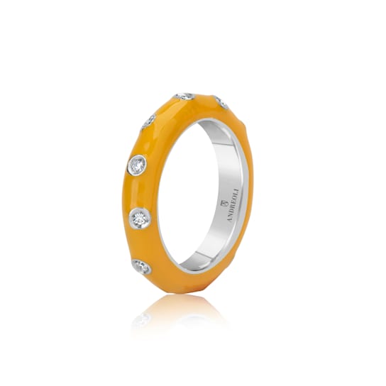 Andreoli Enamel Diamond Ring