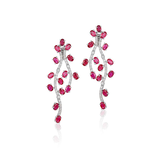 Andreoli Ruby And Diamond Earrings