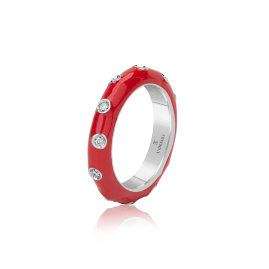 Andreoli Enamel Diamond Ring