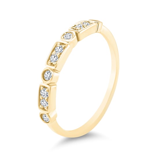 18K Yellow Gold Diamond Ring  .18ctw