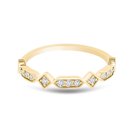 18K Yellow Gold Diamond Ring  .19ctw