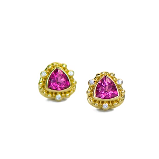 Classic Collection Earrings in 22kt & 18kt gold with Pink
Tourmalines and Diamonds