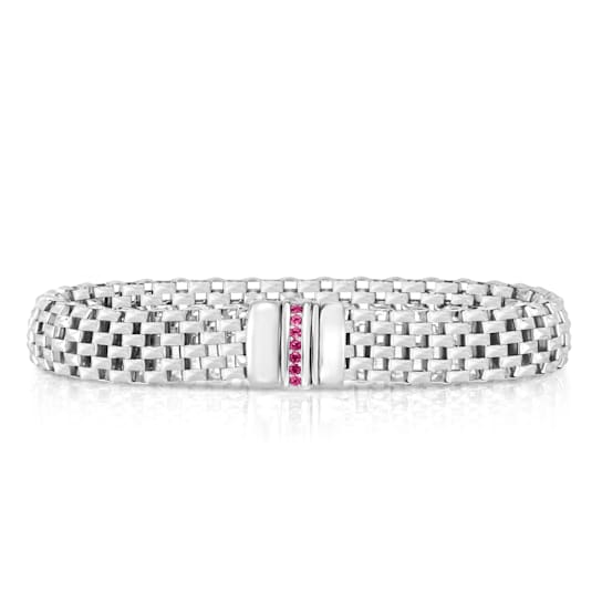 Nouva Popcorn Gemstone Link Bracelet in Sterling Silver