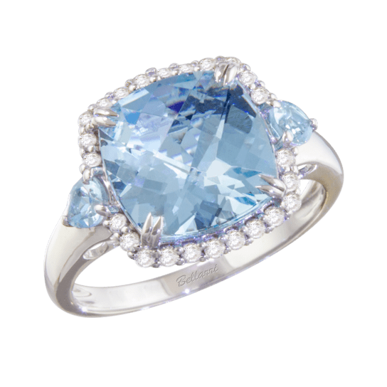 BELLARRI 14kt White Gold Aquamarine Ring from the Forever Young
Collection by BELLARRI