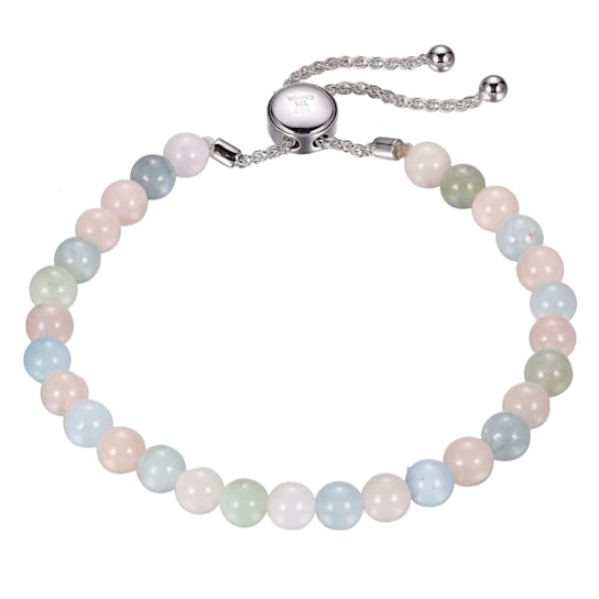 SILVER G MIXED BEADS BOLO BRACELET