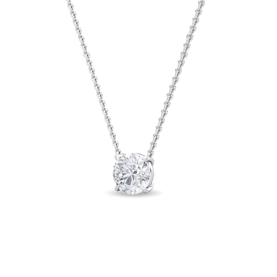 0.80 Cts Round Shaped Lab-Grown  Diamond Necklace in 14K White Gold
(F-G, VS2-SI1, 0.80 Cttw)