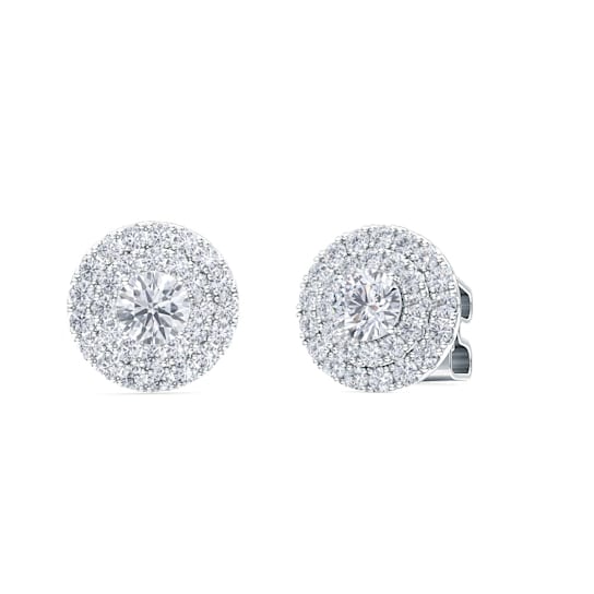 0.5 Cts Round Shaped Lab-Grown Halo Diamond Earrings in 10K White Gold
(G-H, VS-SI, 0.5 Cttw)