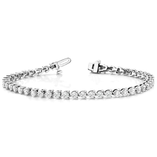 5.00Ct Round Three Prong 7 inch Tennis Bracelet in Lab Grown Diamond in
14K gold.