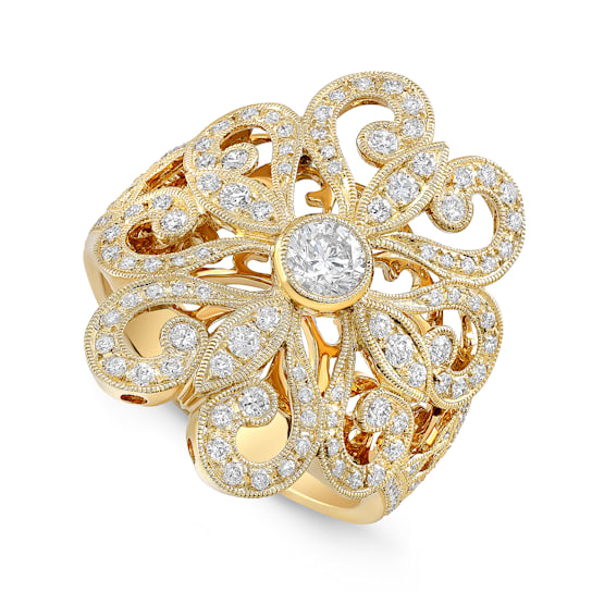Beverley K Vintage Inspired Gold & Diamond Ring