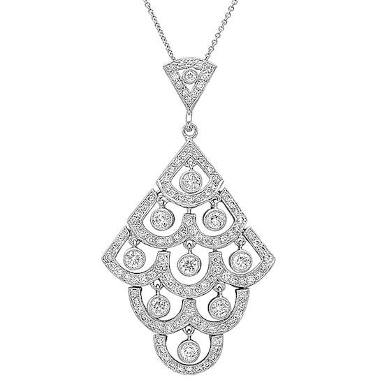 Beverley K 18K White Gold Diamond 1.46ctw Pendant