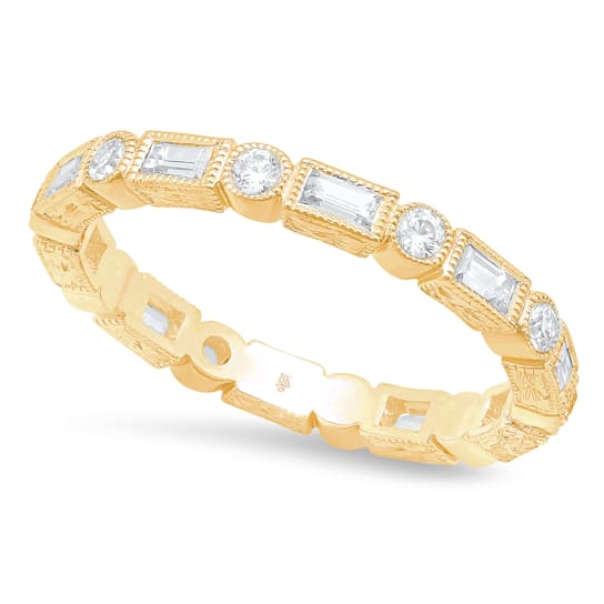 Beverley K 18K Yellow Gold 0.22ct Round and 0.43 Baguette Diamond
Eternity Band