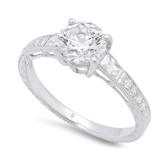 Beverley K 14K White Gold 0.17ct Diamond Engagement Ring Set with a
Cubic Zirconia Center