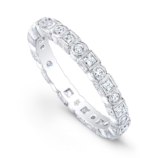 Beverley K 18K White Gold with 0.226ct Round 0.314ct Square Eternity Band