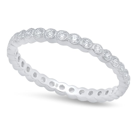 Beverley K 18K White Gold 0.23ctw Diamond Bezel Band