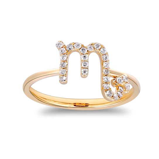Gin & Grace 10K Yellow Gold Real Diamond Ring (I1)