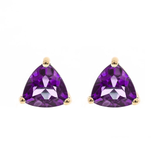 Gin & Grace 14K Yellow Gold Stud Earring with Amethyst