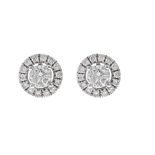 Gin & Grace 14K White Gold Natural Diamond Earring