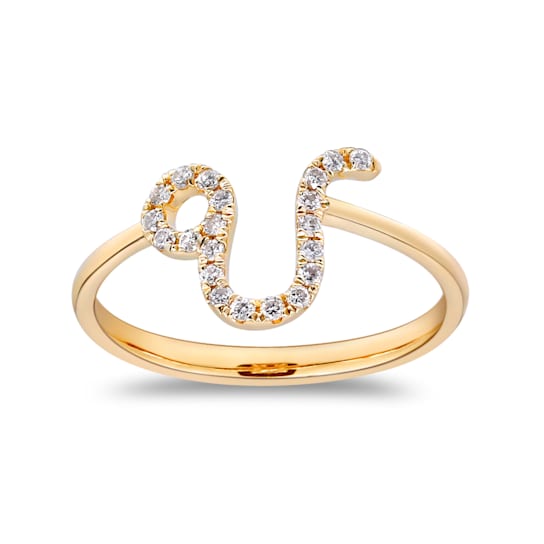Gin & Grace 10K Yellow Gold Real Diamond Ring (I1)