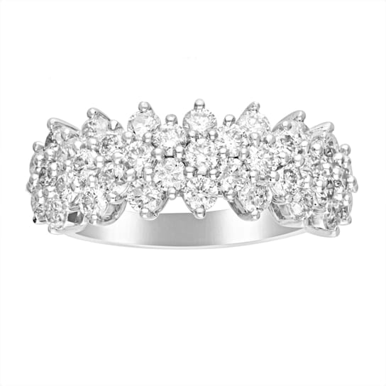 Gin & Grace 14K White Gold Real Diamond Ring (I1)