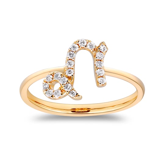 Gin & Grace 10K Yellow Gold Real Diamond Ring (I1)