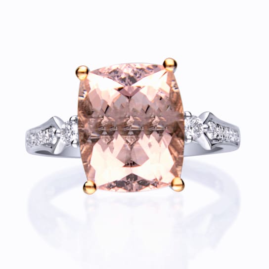 Gin & Grace 14K Two-Tone Gold Morganite and Diamond Ring