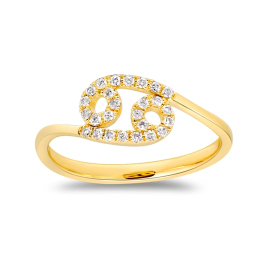 Gin & Grace 10K Yellow Gold Real Diamond Ring (I1)