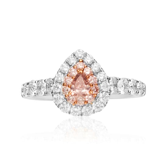 Gin & Grace 18K Gold Real Diamond Ring (I1) with Fancy Pink Natural
Diamond GIA Certified