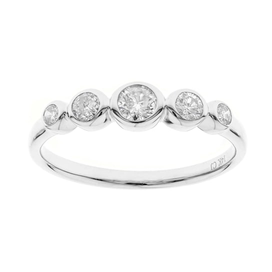 Gin & Grace 14K White Gold Natural White Diamonds Ring