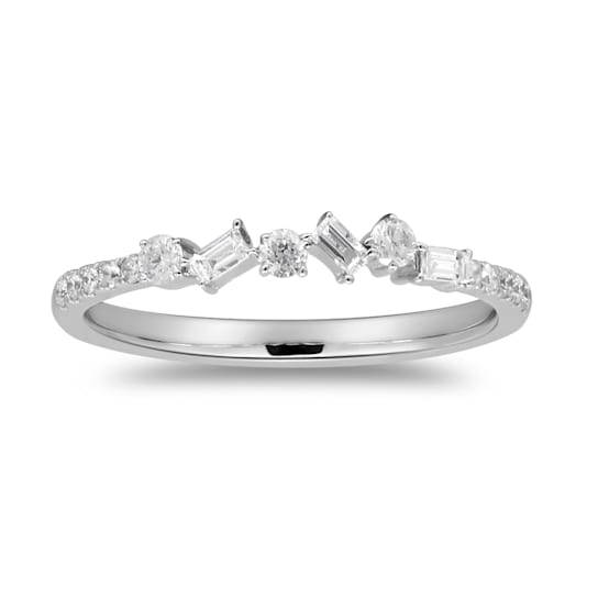 Gin & Grace 14K White Gold Natural White Diamonds Ring