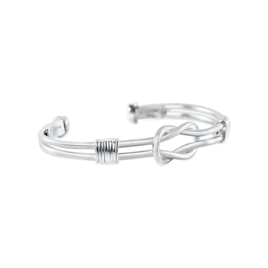 Sterling Silver Knot Cuff Bracelet.