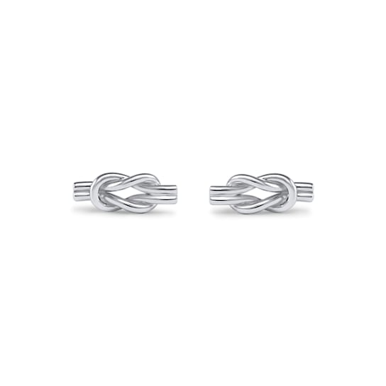 Sterling Silver Knot Stud Earrings.