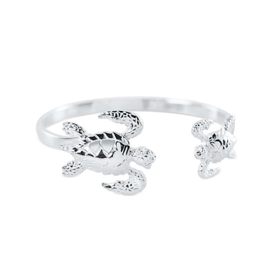 Sterling Silver Sea Turtle Cuff Bracelet