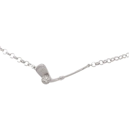 Sterling Silver Golf Club and Ball Anklet.