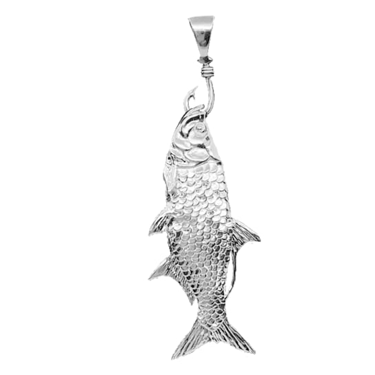Sterling Silver Tarpon Pendant.