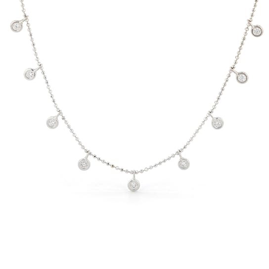 9-Stone Cleopatra Style Diamond 14K Yellow Gold Necklace