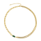 REBL Harlow Green Jasper 18K Yellow Gold Over Hypoallergenic Steel Necklace