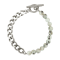 REBL Ashton Kiwi Jasper Hypoallergenic Steel Half Chain Half Beaded Bracelet
