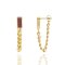 REBL Sloan Rhodochrosite 18K Yellow Gold Over Hypoallergenic Steel Earrings