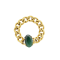 REBL Clementine Green Jasper 18K Yellow Gold Over Hypoallergenic Steel
Chain Ring