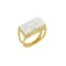 REBL Nova White Magnesite 18K Yellow Gold Over Hypoallergenic Steel Ring