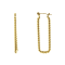 REBL Chicago 18K Yellow Gold Over Hypoallergenic Steel Rectangle Twist Earring