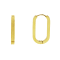 REBL Frieda 18K Yellow Gold Over Hypoallergenic Steel Oval Hinged Huggie Earrings