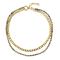 REBL Cleo Kiwi Jasper 18K Yellow Gold Over Hypoallergenic Steel Beaded
Necklace With Chain