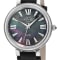 GV2 Women's Genoa Black MOP Dial, Stainless Steel Diamond Watch with
Leather Strap