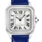 GV2 Milan Women's Silver Dial Dark Blue Leather strap watch
