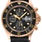 Gevril Men's Wall Street Watch, Genuine Handmade Italian Black Leather Strap