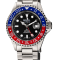 Gevril Men's Wall Street GMT BLK Dial BLU/RED Ceramic Bezel Stainless
Steel Bracelet