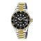Gevril Men's Wall Street Black Dial Two Tone IP Gold Stainless Steel
Bracelet Watch