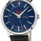 Gevril Men's Guggenheim Automatic Stainless Steel Watch, Genuine Italian
Black Leather Strap