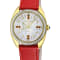 GV2 Women's Palermo Diamond Watch, Genuine Red Vegan Leather Strap